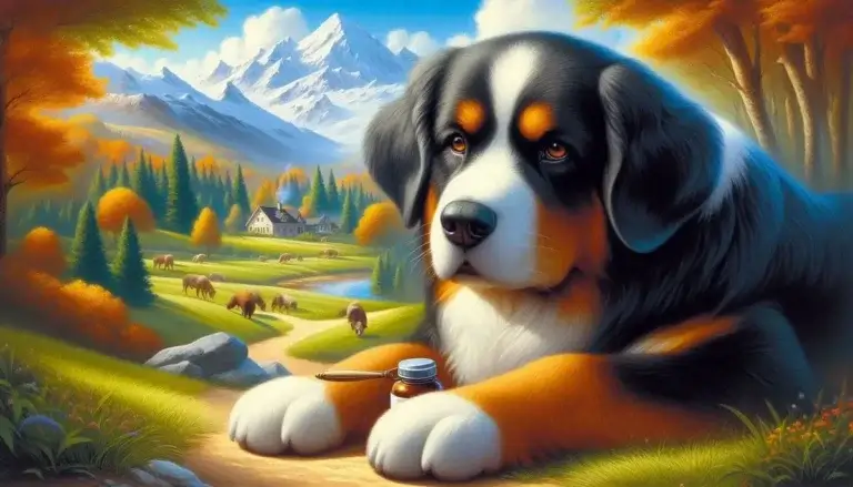 Como os Cães Contraem Berne uma imagem realista em estilo natural em forma de paisagem