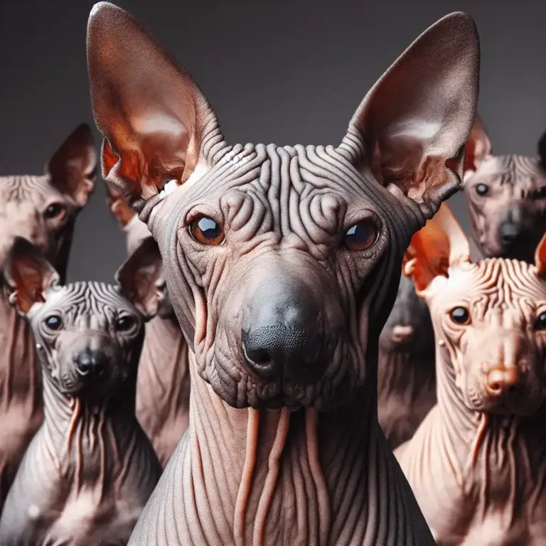 cachorro sem pêlos