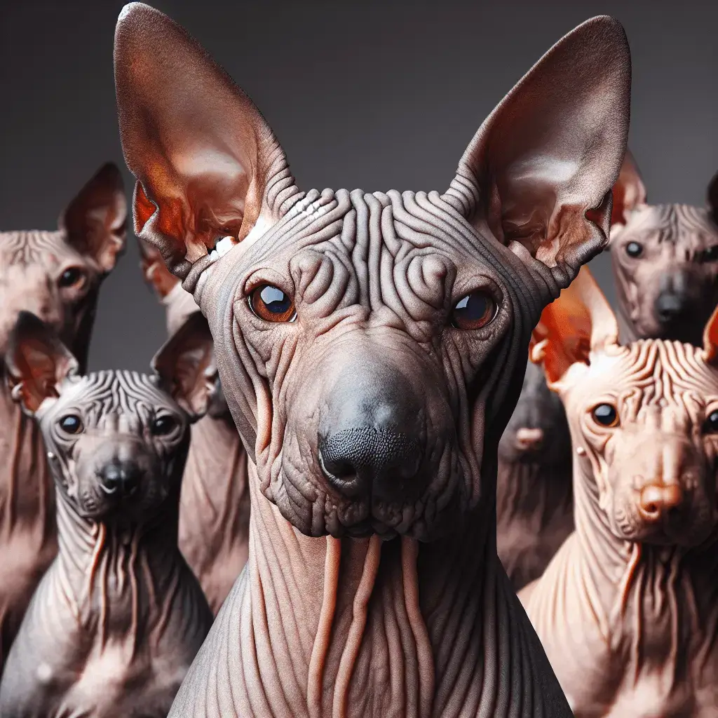cachorro sem pêlos