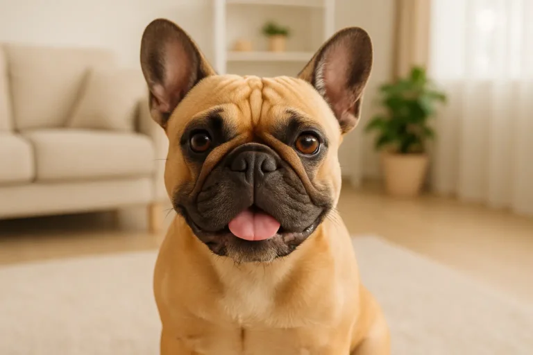 Um belo Cachorros da Cara Amassada visto de frente