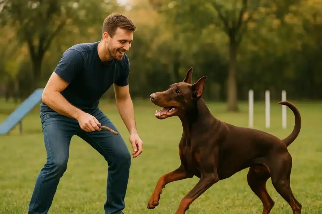 Doberman Marrom: 5 Dicas Essenciais para Cuidados e Treinamento 1 Doberman Marrom